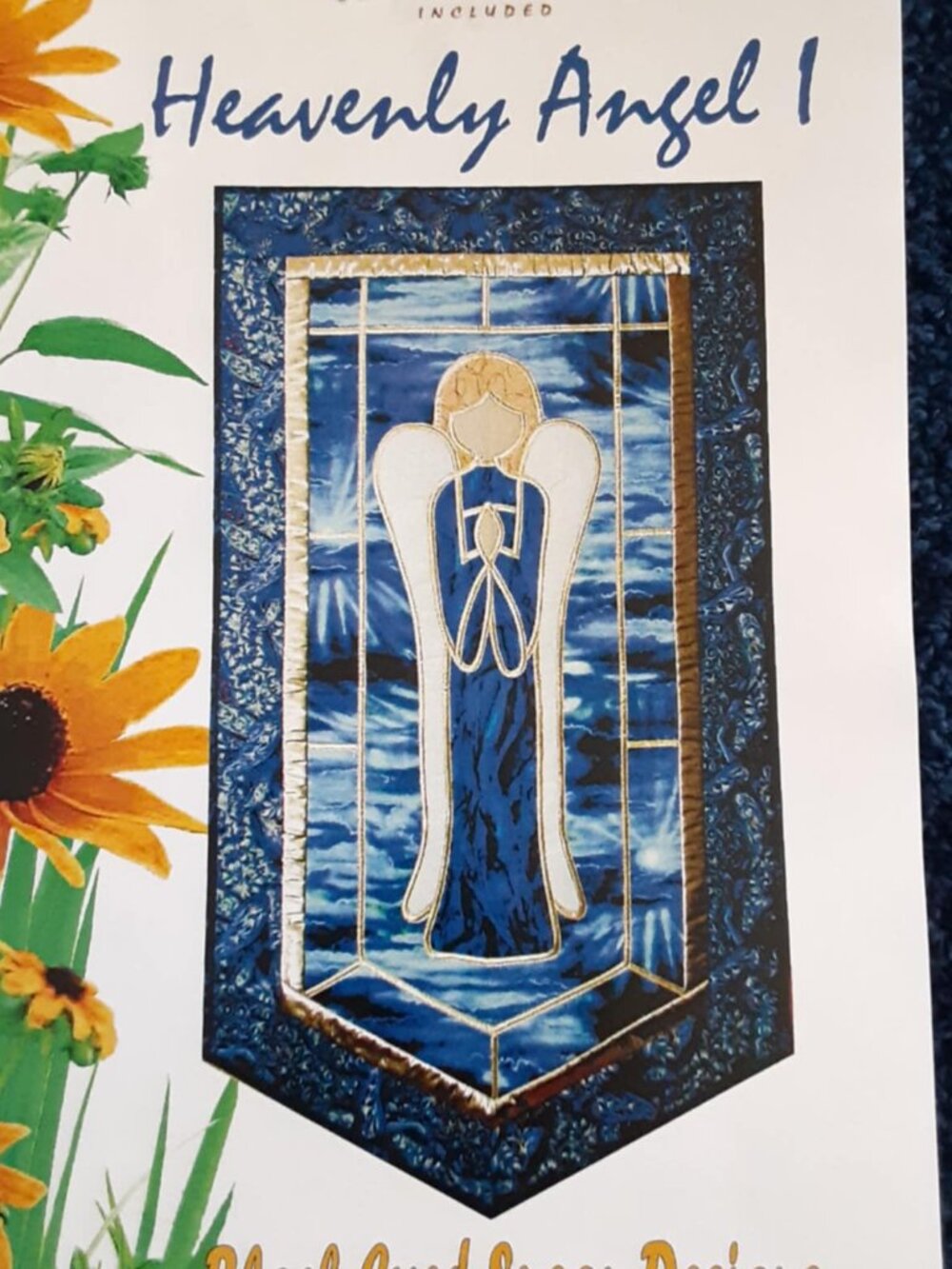 Heavenly Angel 1 Quilt Wall Hanging Pattern Black Eyed Susan Design Vintage 1996